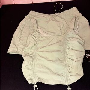 Women’s Parachute Mint Skirt Set
